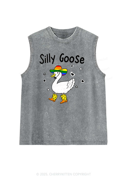 Silly Goose Pride Y2K Washed Muscle Tank Cherrykitten