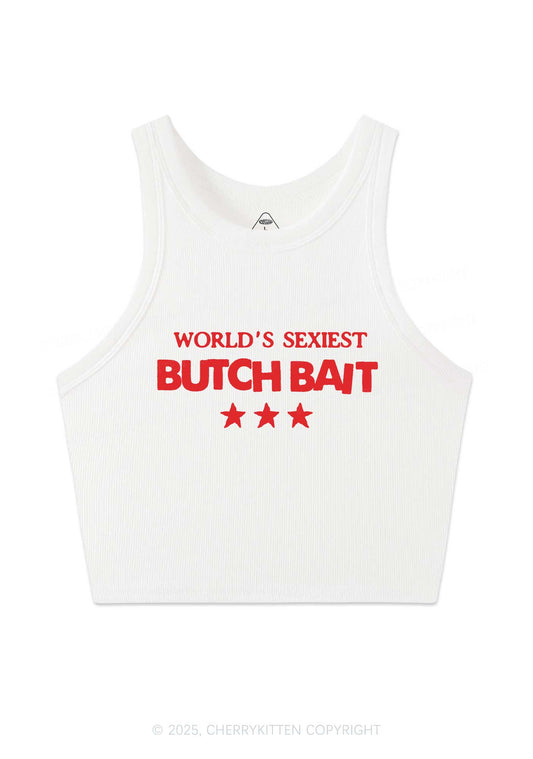 Worlds Sexiest Butch Bait Pride Y2K Crop Tank Top Cherrykitten