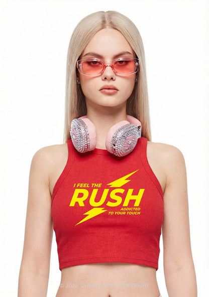 I Feel The Rush Y2K Crop Tank Top Cherrykitten
