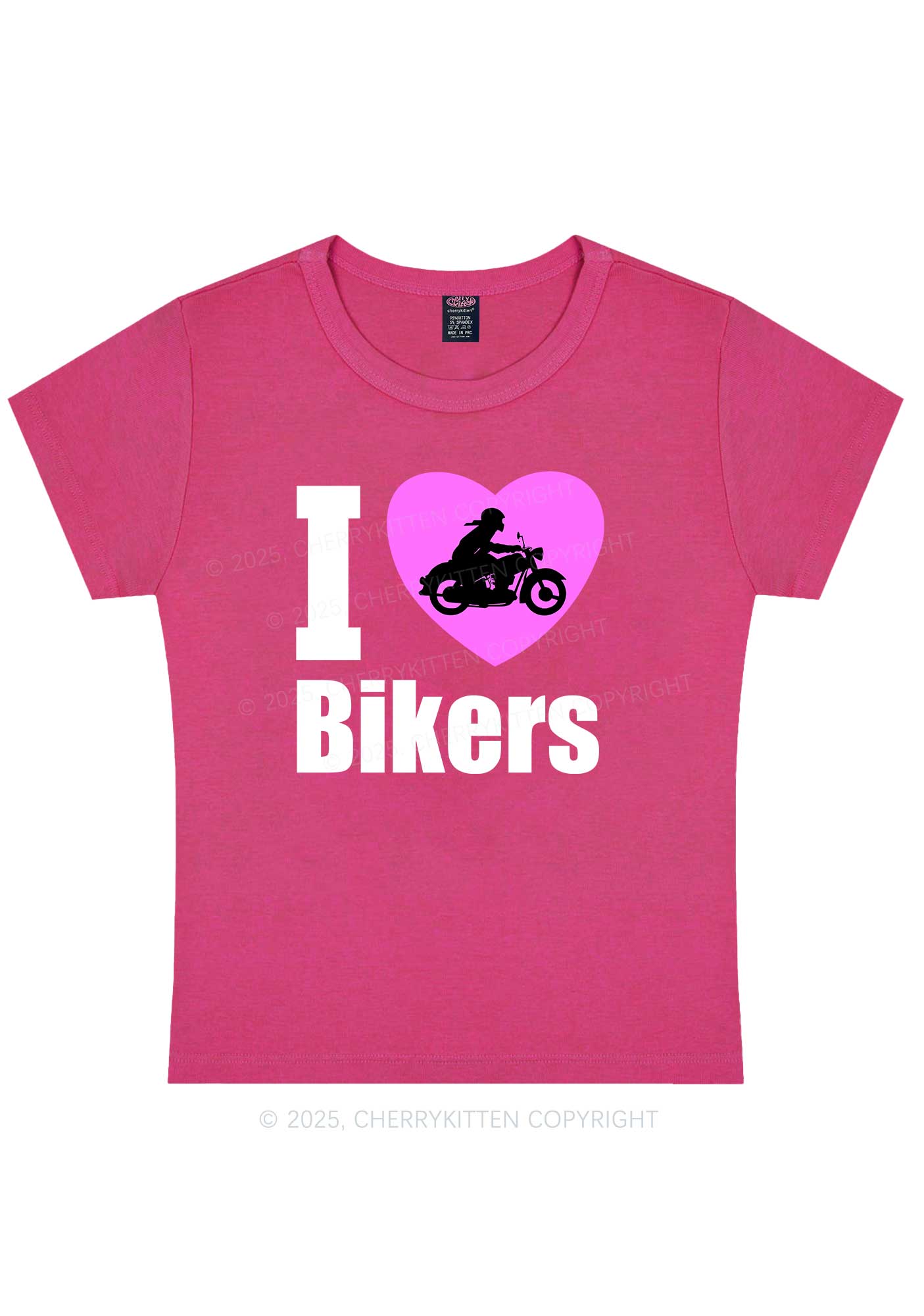 I Love Bikers Y2K Baby Tee Cherrykitten