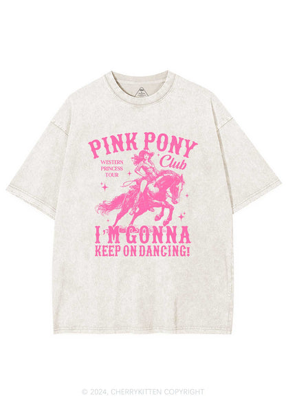 Im Gonna Keep On Dancing Y2K Washed Tee Cherrykitten