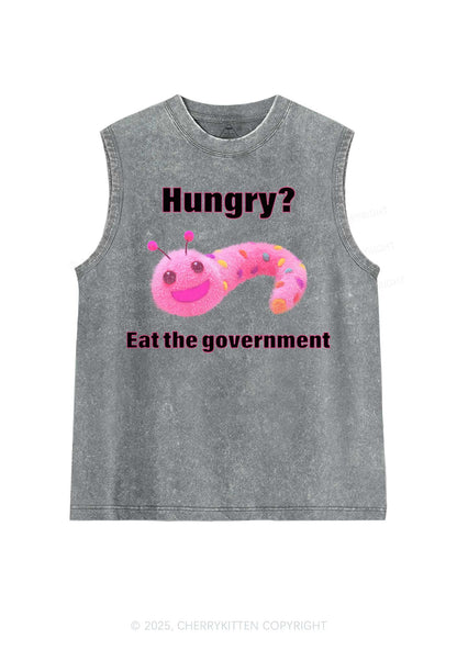 Eat The Government Y2K Washed Muscle Tank Cherrykitten