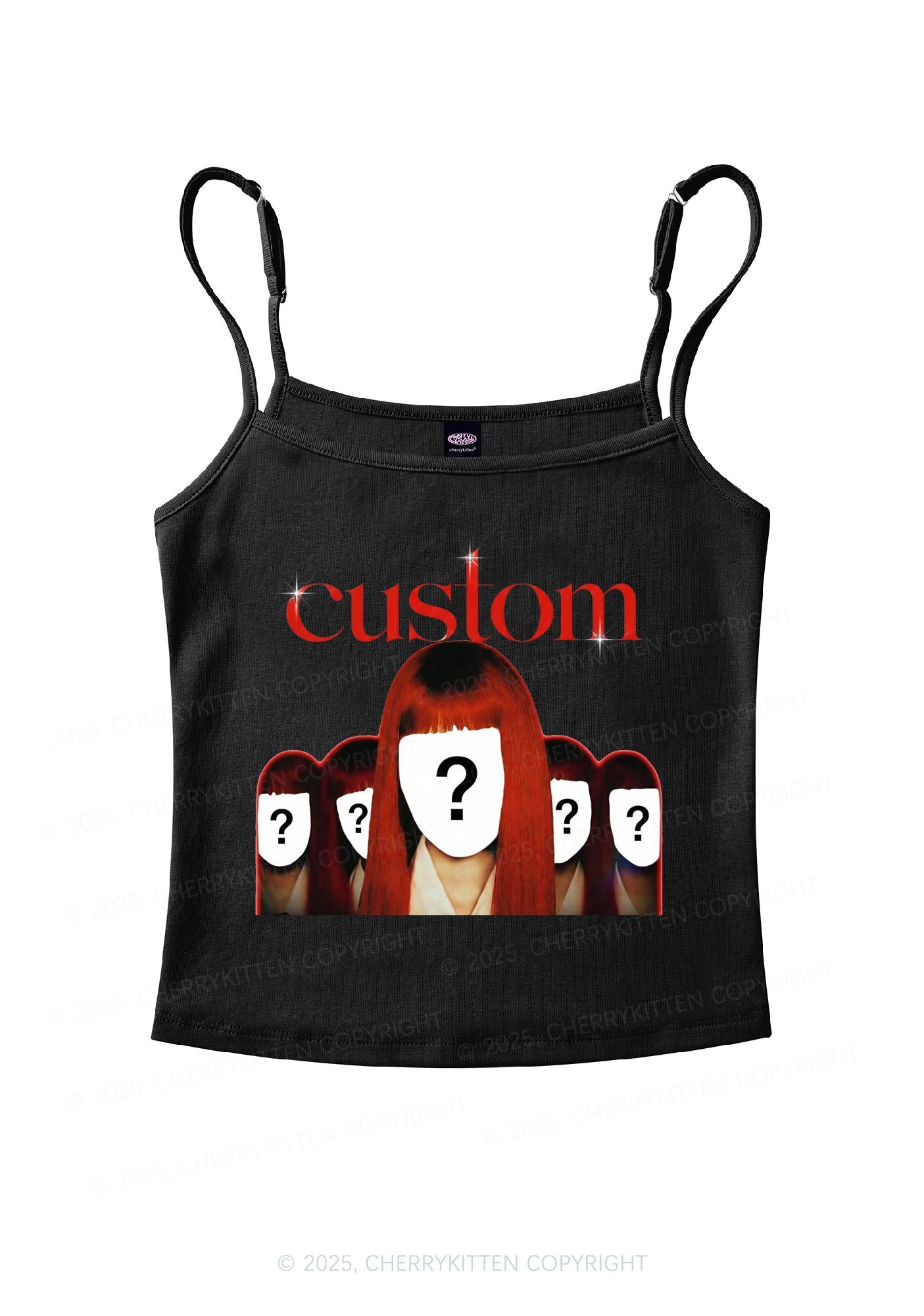 Custom Five Portraits Y2K Spaghetti Strap Cami Cherrykitten