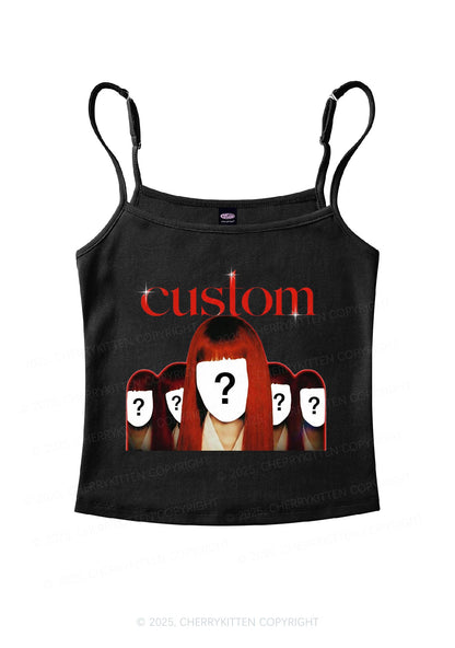 Custom Five Portraits Y2K Spaghetti Strap Cami Cherrykitten