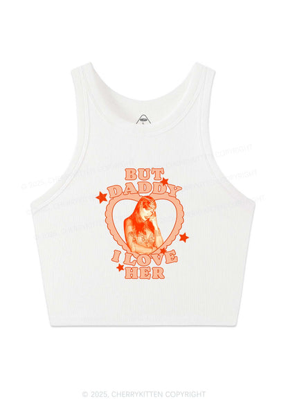 Daddy Love Heart TS Y2K Crop Tank Top Cherrykitten
