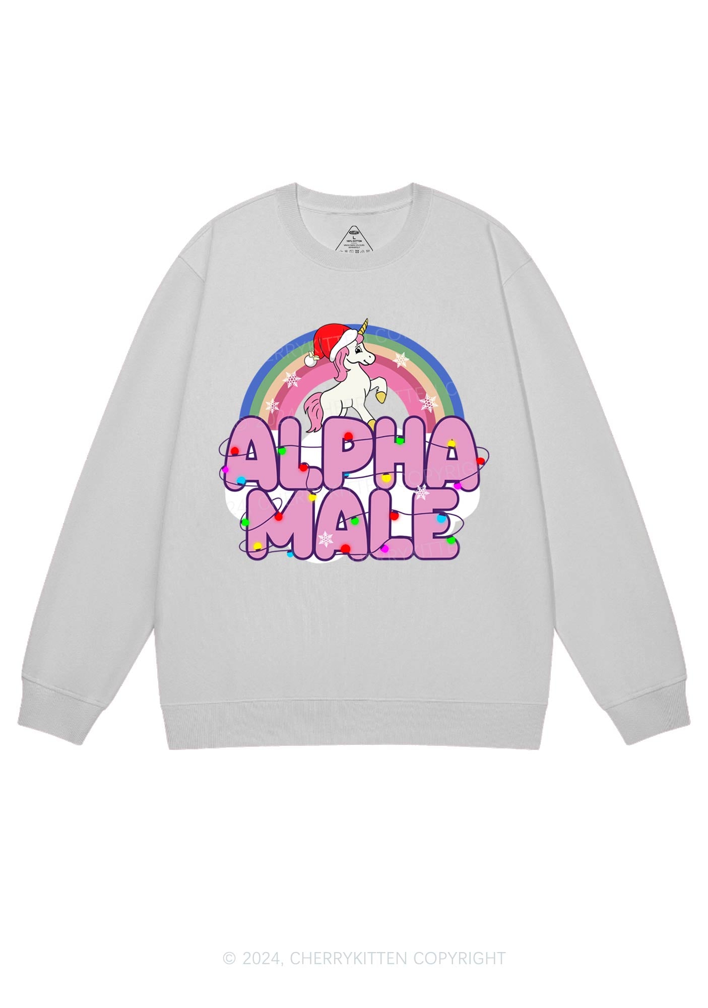 Christmas Alpha Male Y2K Sweatshirt Cherrykitten