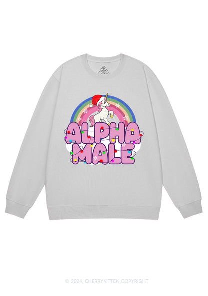 Christmas Alpha Male Y2K Sweatshirt Cherrykitten