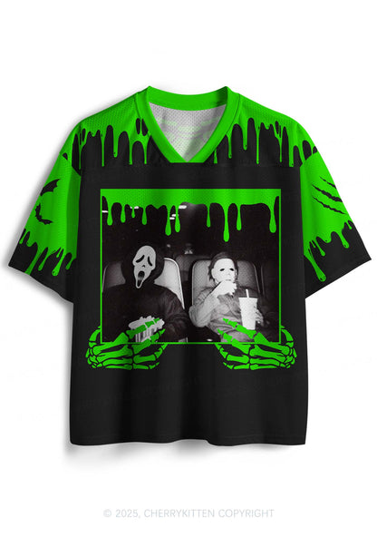 Halloween Watching Movie Y2K Sport Jersey Shirts Cherrykitten