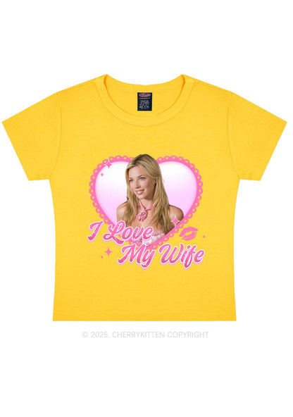Custom I Love My Wife Y2K Baby Tee Cherrykitten