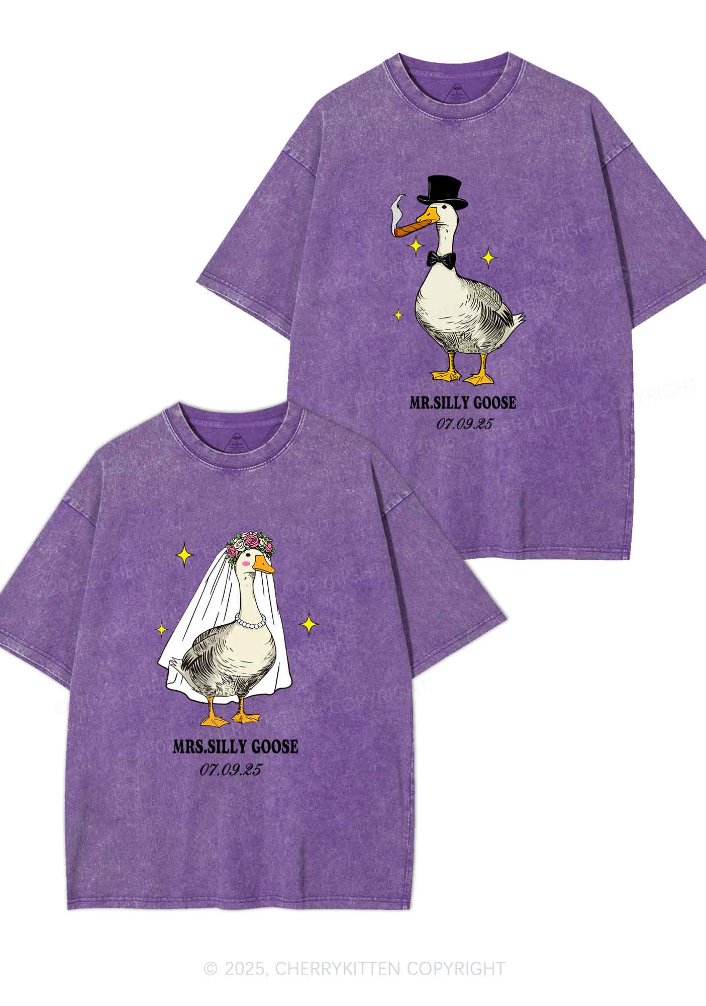 Mr Silly Goose Y2K Valentine's Day Washed Tee Cherrykitten