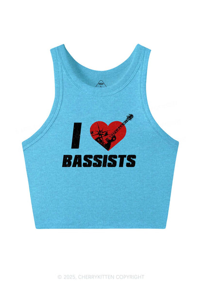I Love Bassists Y2K Crop Tank Top Cherrykitten