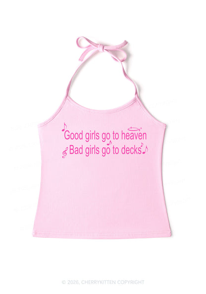 Bad Girls Go To Decks Y2K Halter Neck Cami Cherrykitten