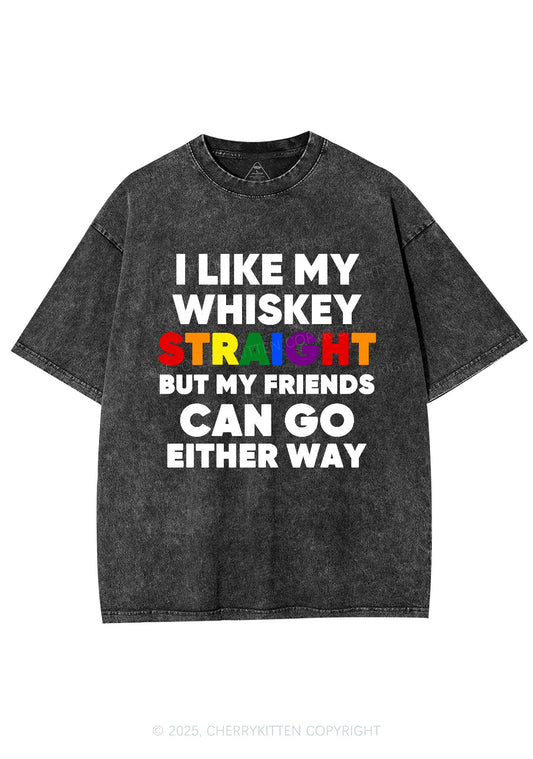 I Like Straight Pride Y2K Shirts Washed Tee Cherrykitten