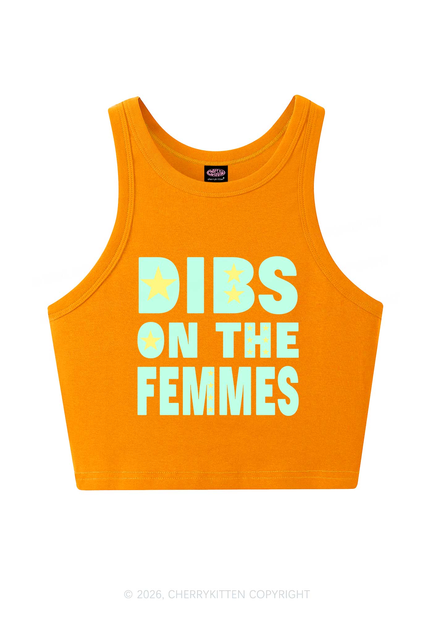 Dibs On The Femmes Pride Y2K Crop Tank Top Cherrykitten