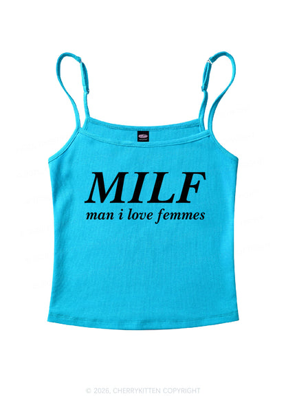 Man I Love Femme Pride Y2K Spaghetti Strap Cami Cherrykitten