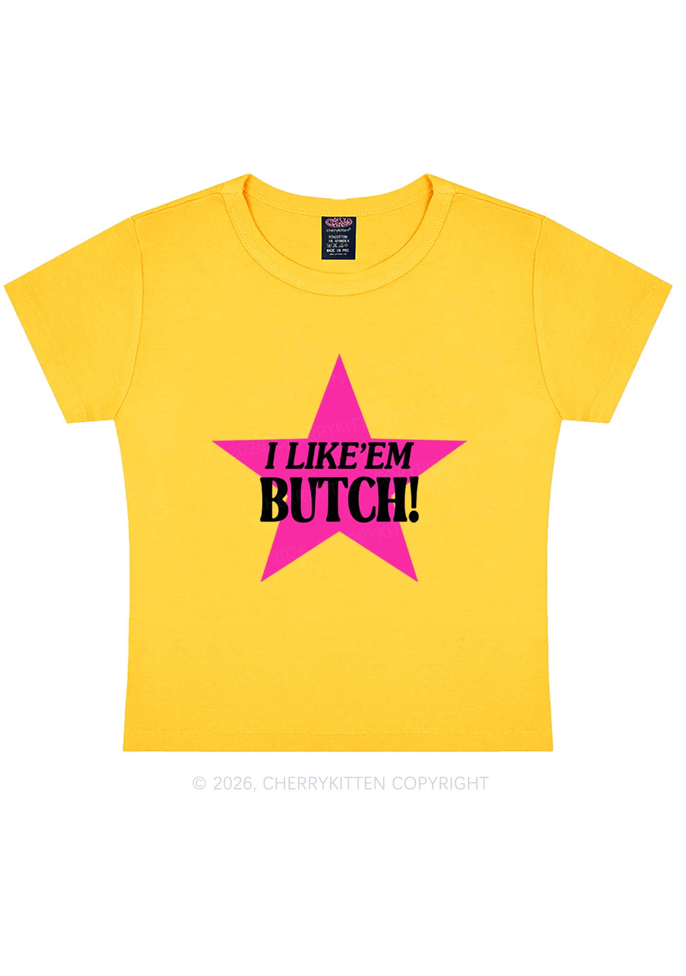 I Like Butch Pride Y2K Baby Tee Cherrykitten