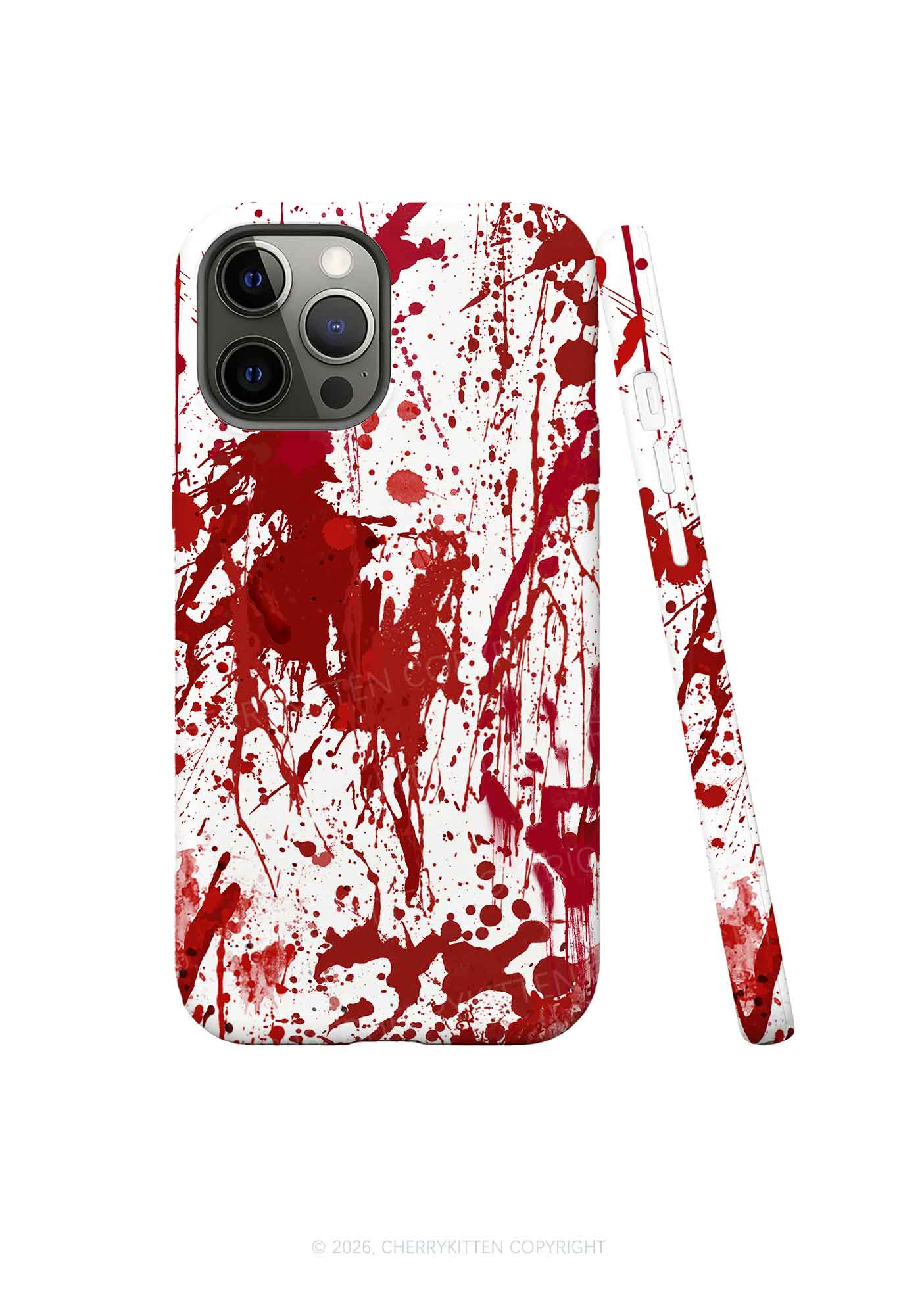 Halloween Red Blood On White Y2K Phone Case Cherrykitten