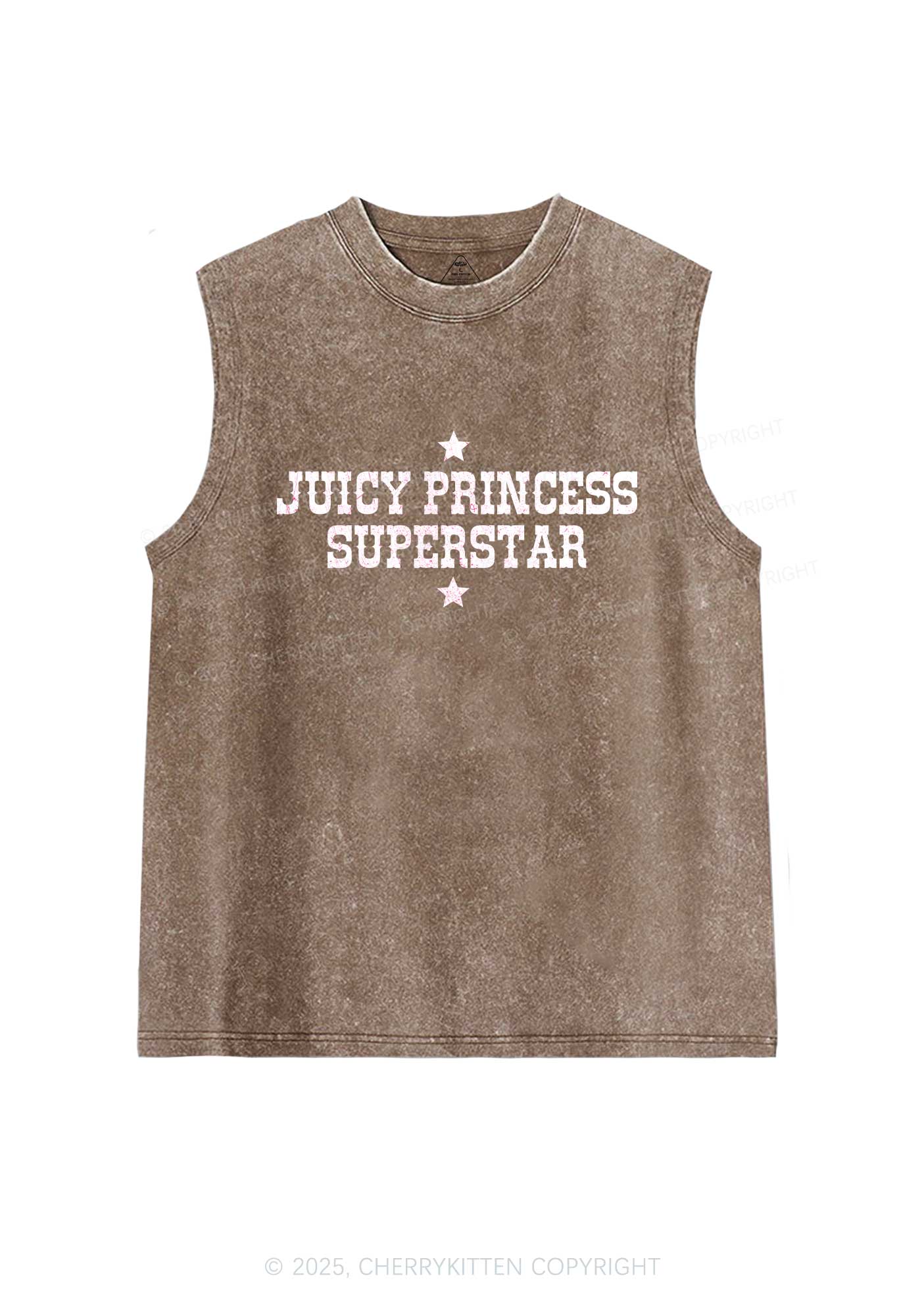 Juicy Princess Superstar Y2K Washed Muscle Tank Cherrykitten