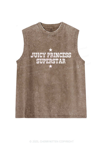 Juicy Princess Superstar Y2K Washed Muscle Tank Cherrykitten