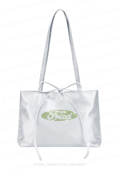 Rhinestone Fried Y2K Satin Bags Cherrykitten