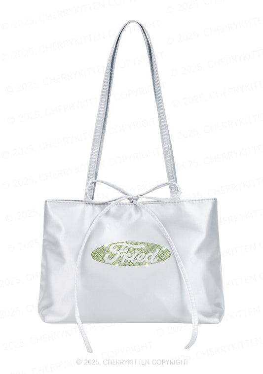 Rhinestone Fried Y2K Satin Bags Cherrykitten
