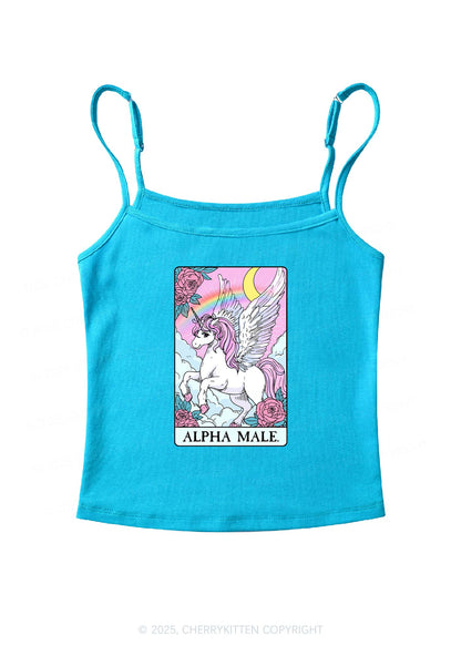 Rose Unicorn Alpha Male Y2K Spaghetti Strap Cami Cherrykitten