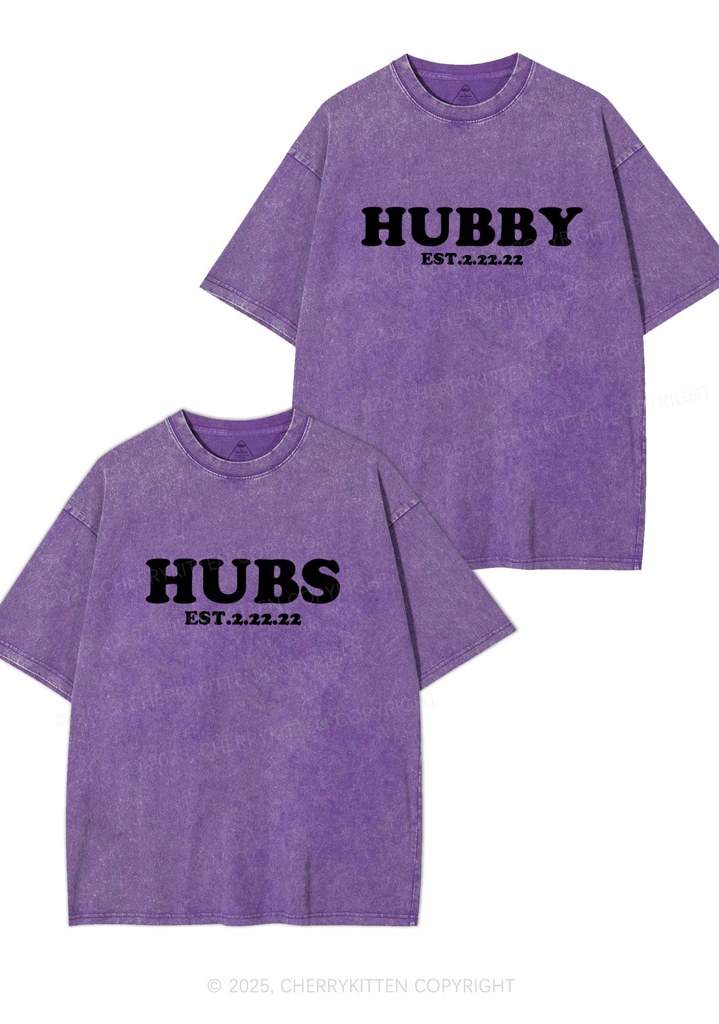 Hubs Hubby Y2K Valentine's Day Washed Tee Cherrykitten