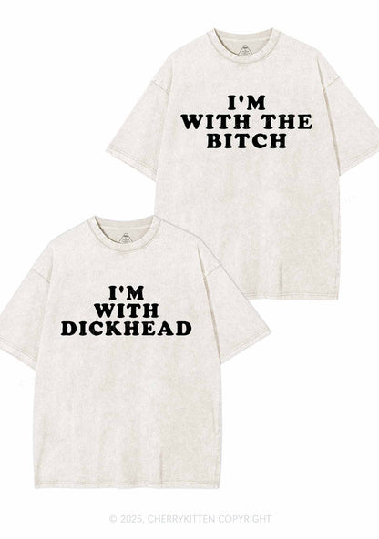 Bxxch Dxxkhead Y2K Valentine's Day Washed Tee Cherrykitten