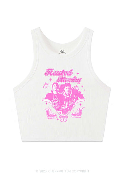 Retro Hockey Elements Y2K Crop Tank Top Cherrykitten