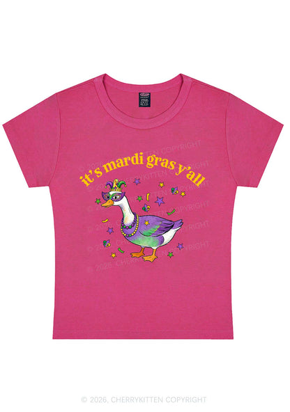 Its Mardi Gras Yall Y2K Baby Tee Cherrykitten