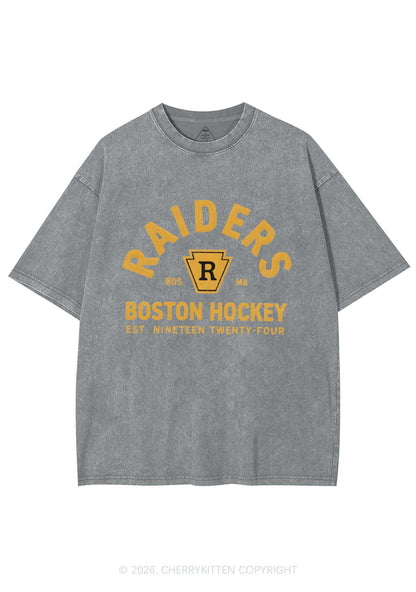 Boston Hockey HR Y2K Shirts Washed Tee Cherrykitten