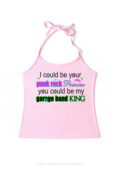 Punk Rock Princess Y2K Halter Neck Cami Cherrykitten