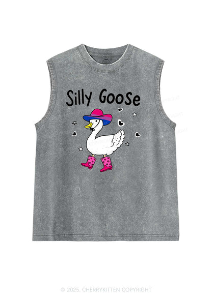 Silly Goose Bisexual Pride Y2K Washed Muscle Tank Cherrykitten