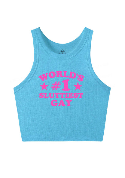 Worlds First Slxttiest Gay Pride Y2K Crop Tank Top Cherrykitten