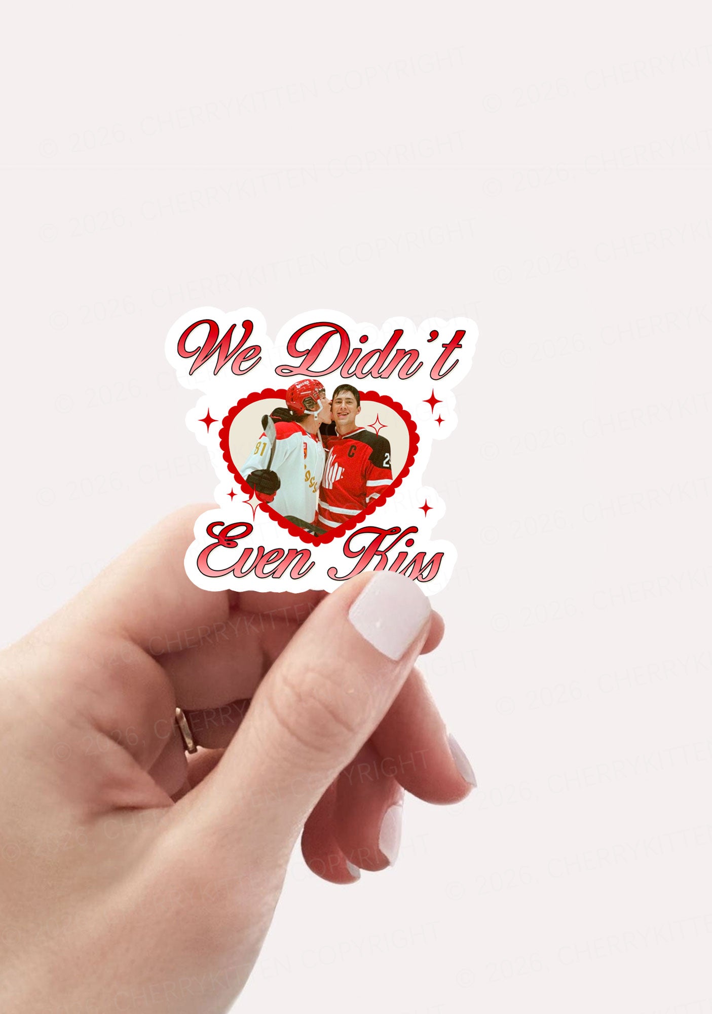 We Didnt Even Kiss HR 1pc Y2K Sticker Cherrykitten
