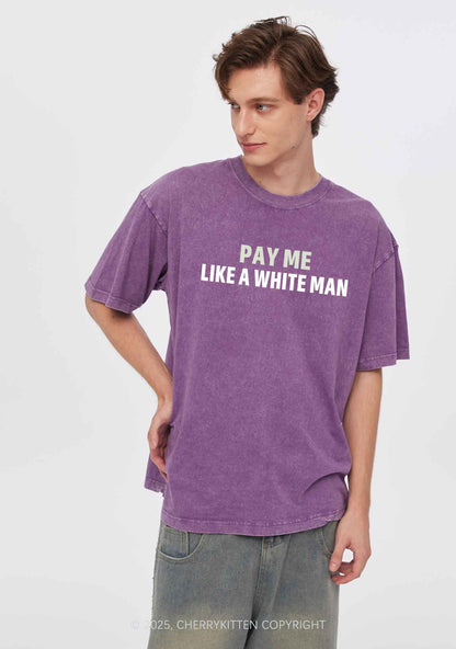 Pay Me Like White Man Y2K Washed Tee Cherrykitten