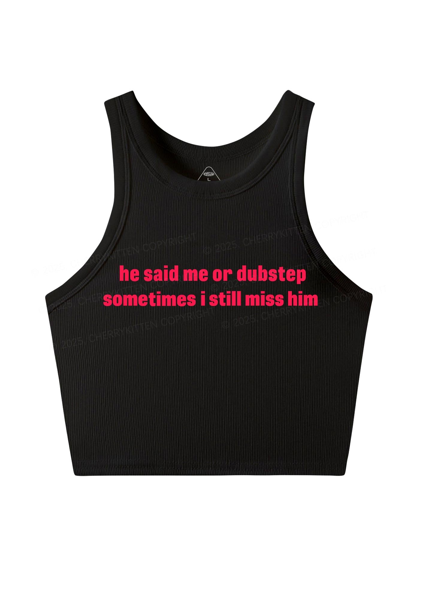He Said Dubstep Y2K Crop Tank Top Cherrykitten