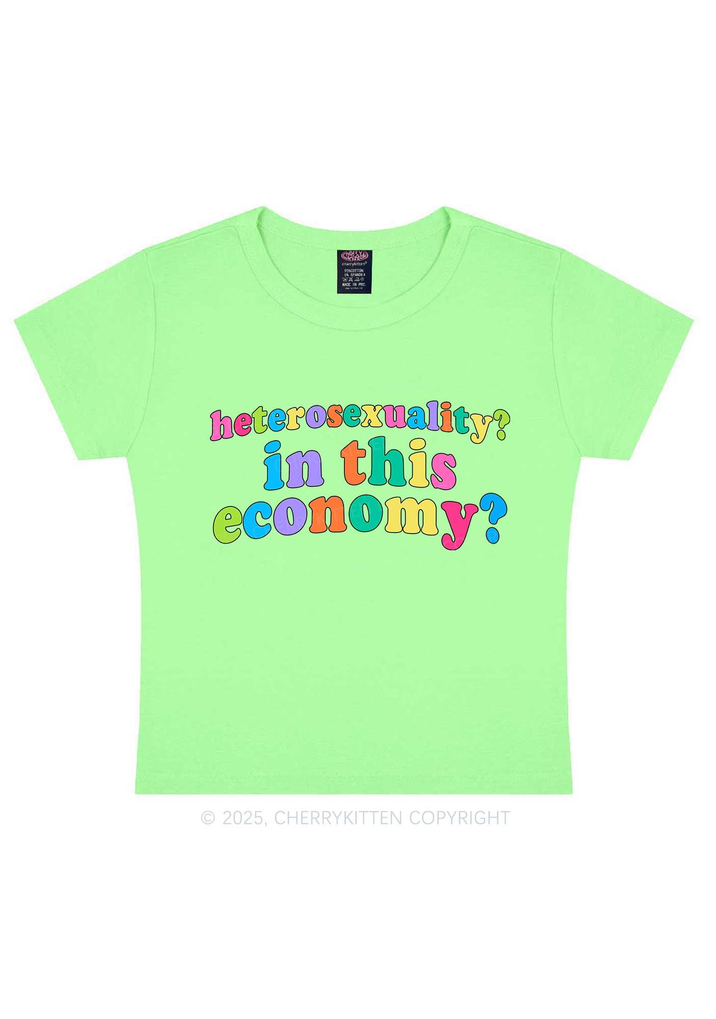 Heterosexuality In This Economy Pride Y2K Baby Tee Cherrykitten