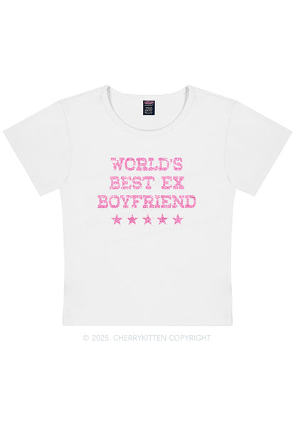 Glitter Best Ex Boyfriend Y2K Baby Tee Cherrykitten
