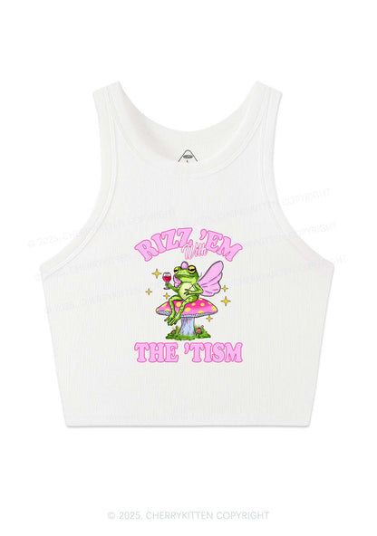 Fairy Frog Rizz Tism Y2K Crop Tank Top Cherrykitten