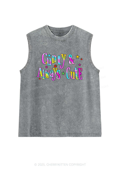 Cxxty Always Cute Y2K Washed Muscle Tank Cherrykitten