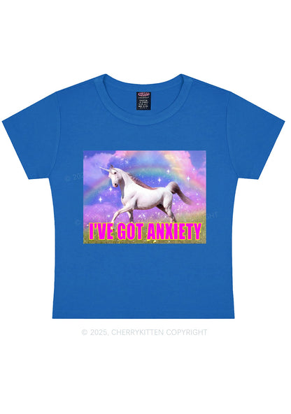 I've Got Anxiety Y2K Baby Tee Cherrykitten
