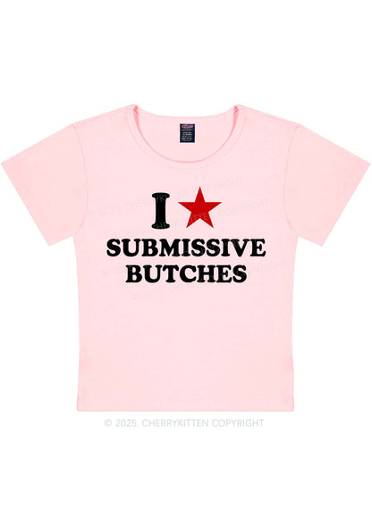 I Love S Butches Y2K Baby Tee Cherrykitten