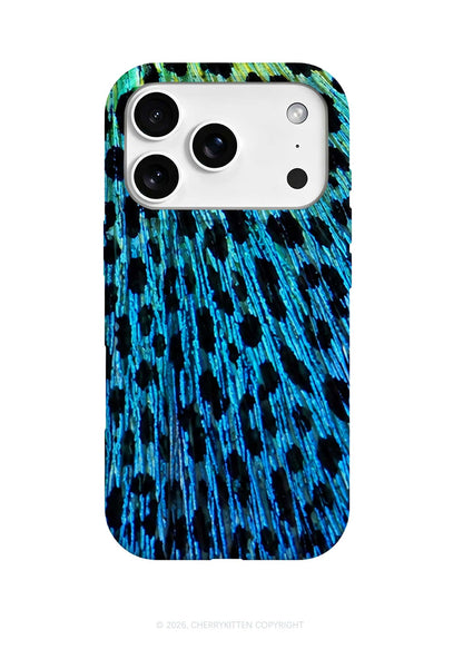 Peacock Feather Texture Y2K Phone Case Cherrykitten