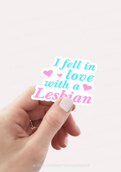 I Fell In Love With Lesbian Pride 1pc Y2K Sticker Cherrykitten