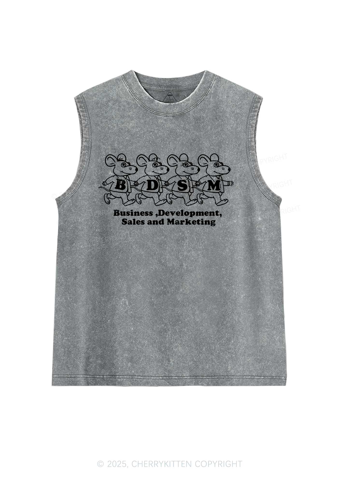 BDSM Rats Y2K Washed Muscle Tank Cherrykitten