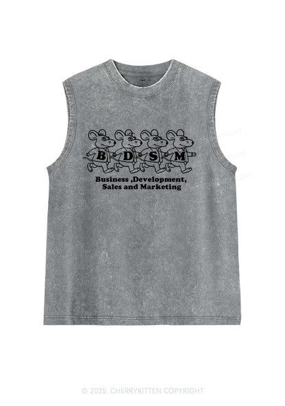 BDSM Rats Y2K Washed Muscle Tank Cherrykitten