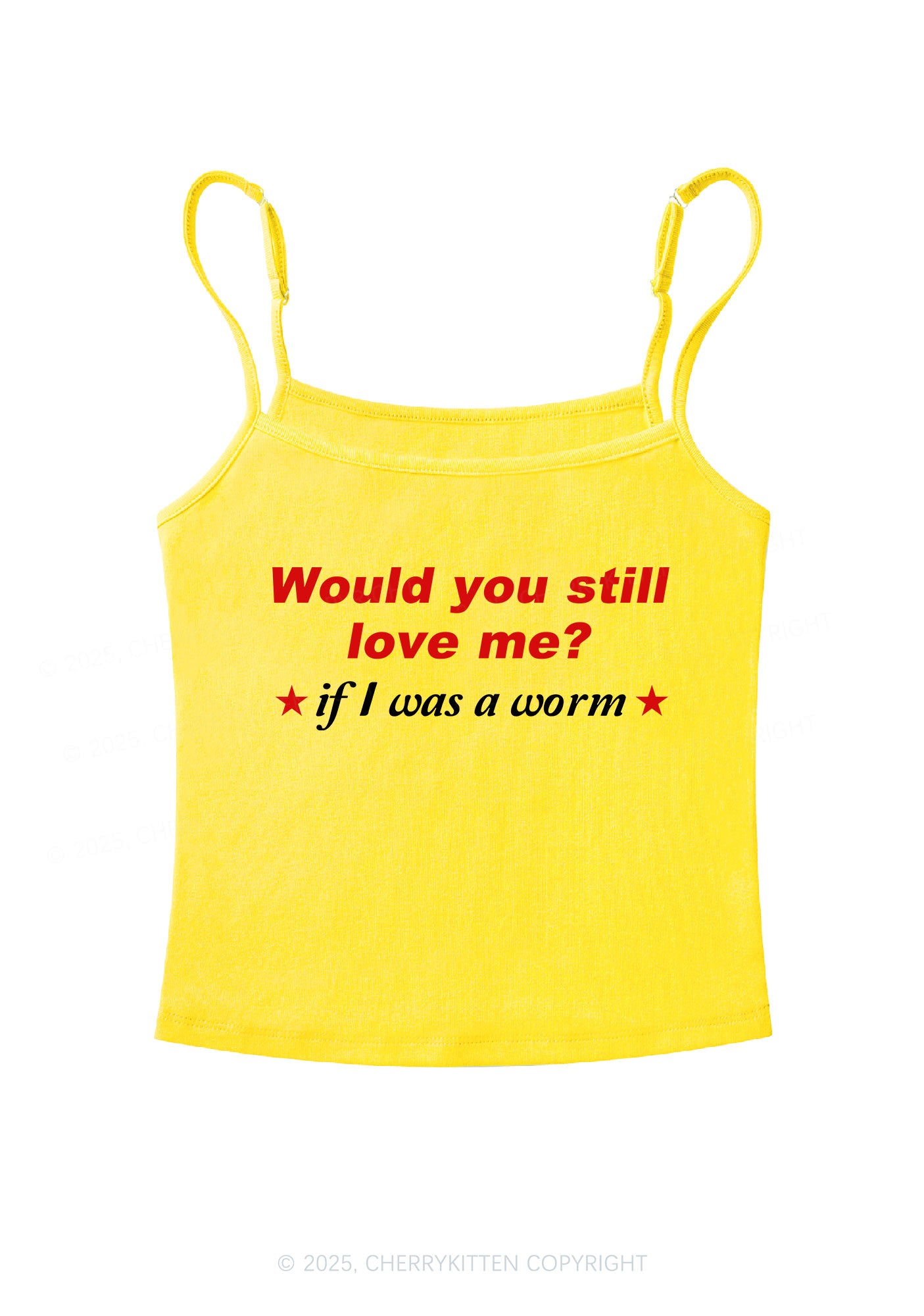 Would You Love Me Y2K Spaghetti Strap Cami Cherrykitten