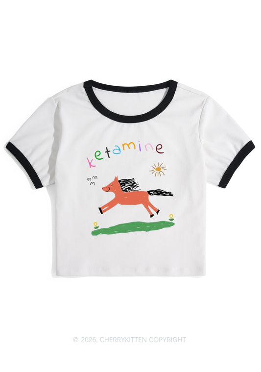 Orange Pony Y2K Ringer Tee Cherrykitten