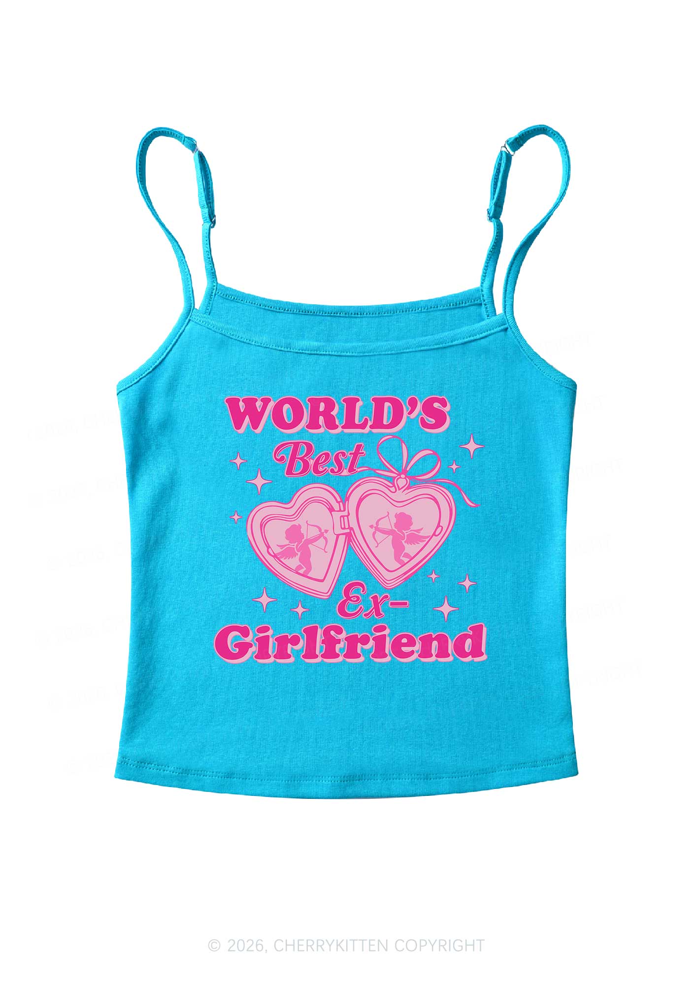 Worlds Best Ex GF Valentine's Day Y2K Spaghetti Strap Cami Cherrykitten